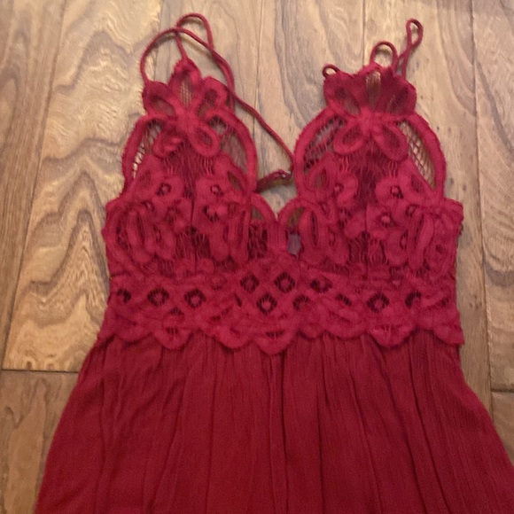 Free People Intimately Adella Maxi Slip Dress Size XS in Wine - Picture 3 of 6